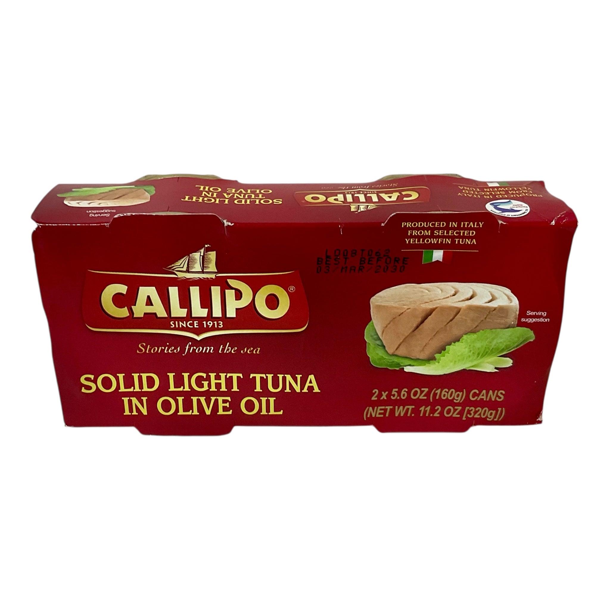 Callipo Tuna in Olive Oil
2 Tins 160g each = 320g