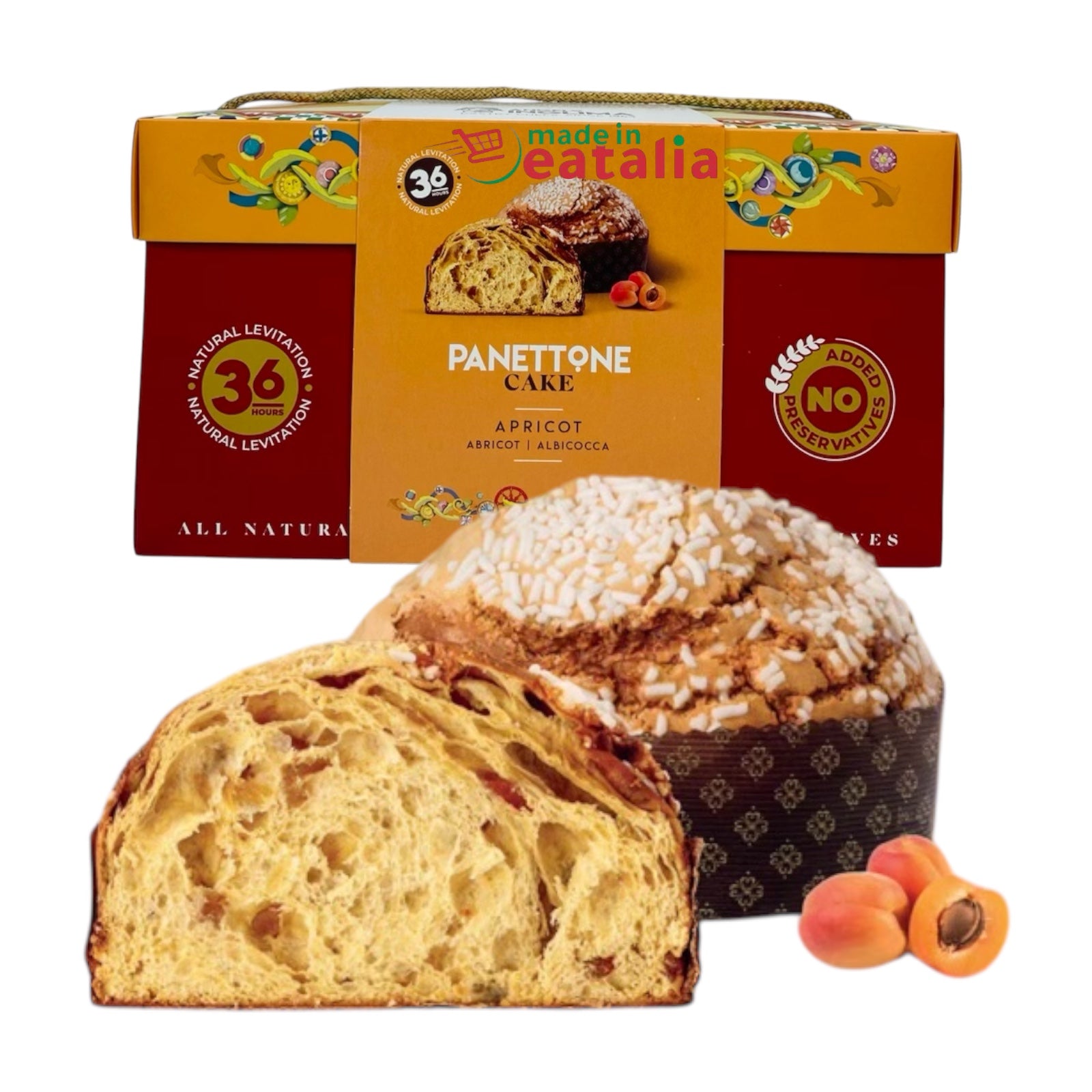 PRE ORDER Artisanal Apricot Panettone Cake 2.2lb by Inglima