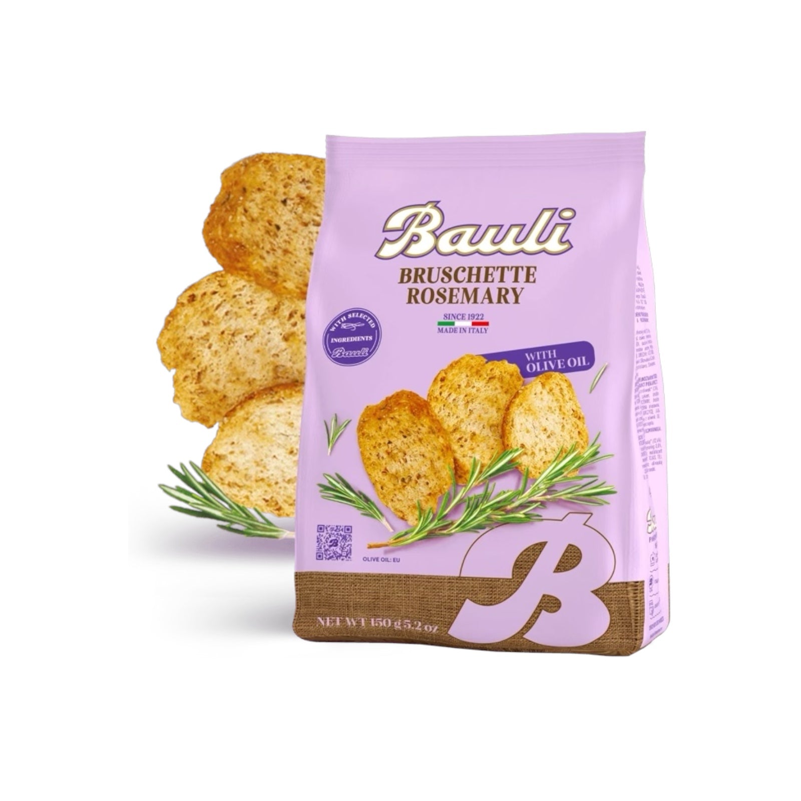 BEST BEFORE APR/03/25 Bauli Whole Wheat Bruschette with Rosemary 150g
