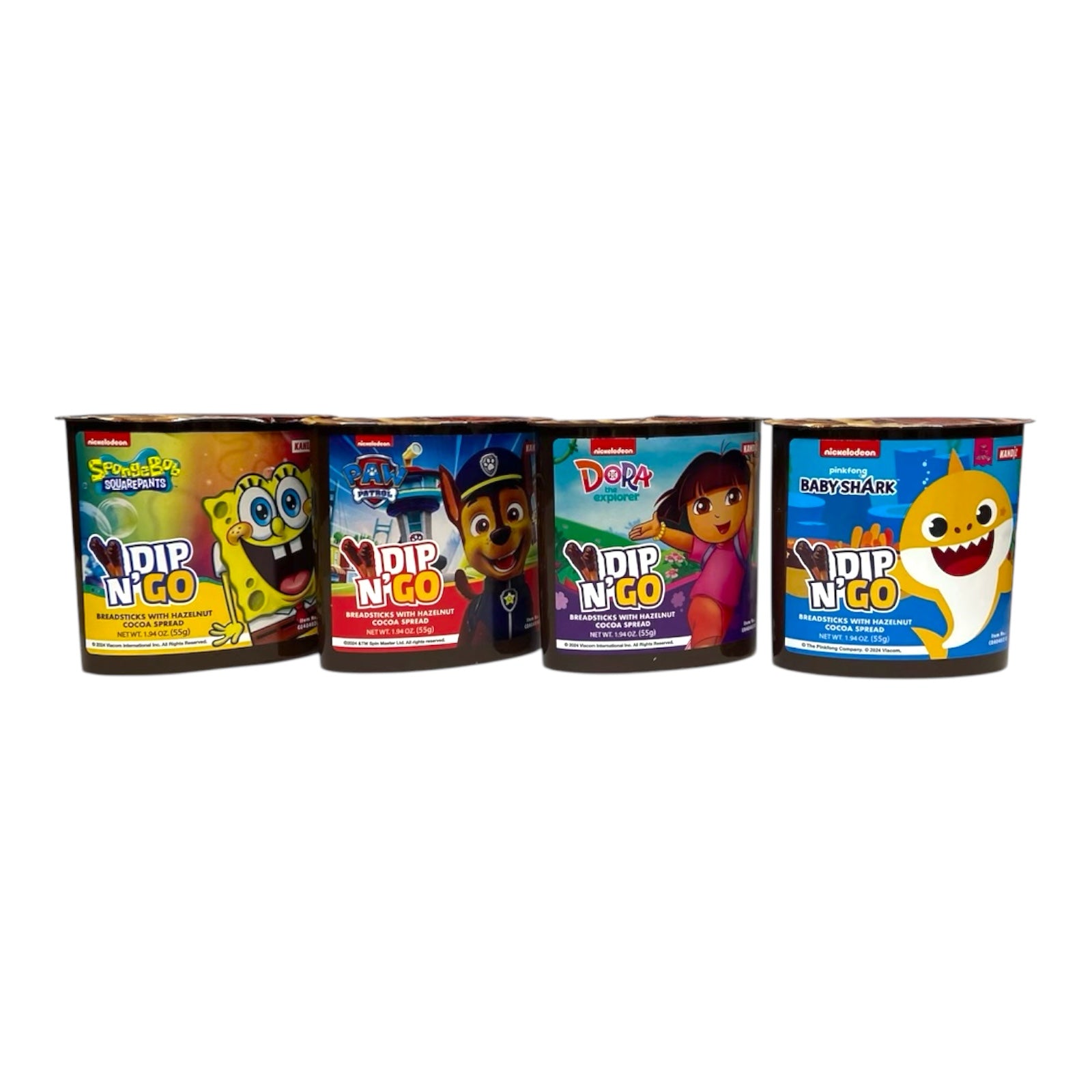 Random (1 unit) Nickelodeon Dip n' Go Breadsticks With Hazelnut Cocoa Spreda (55g)