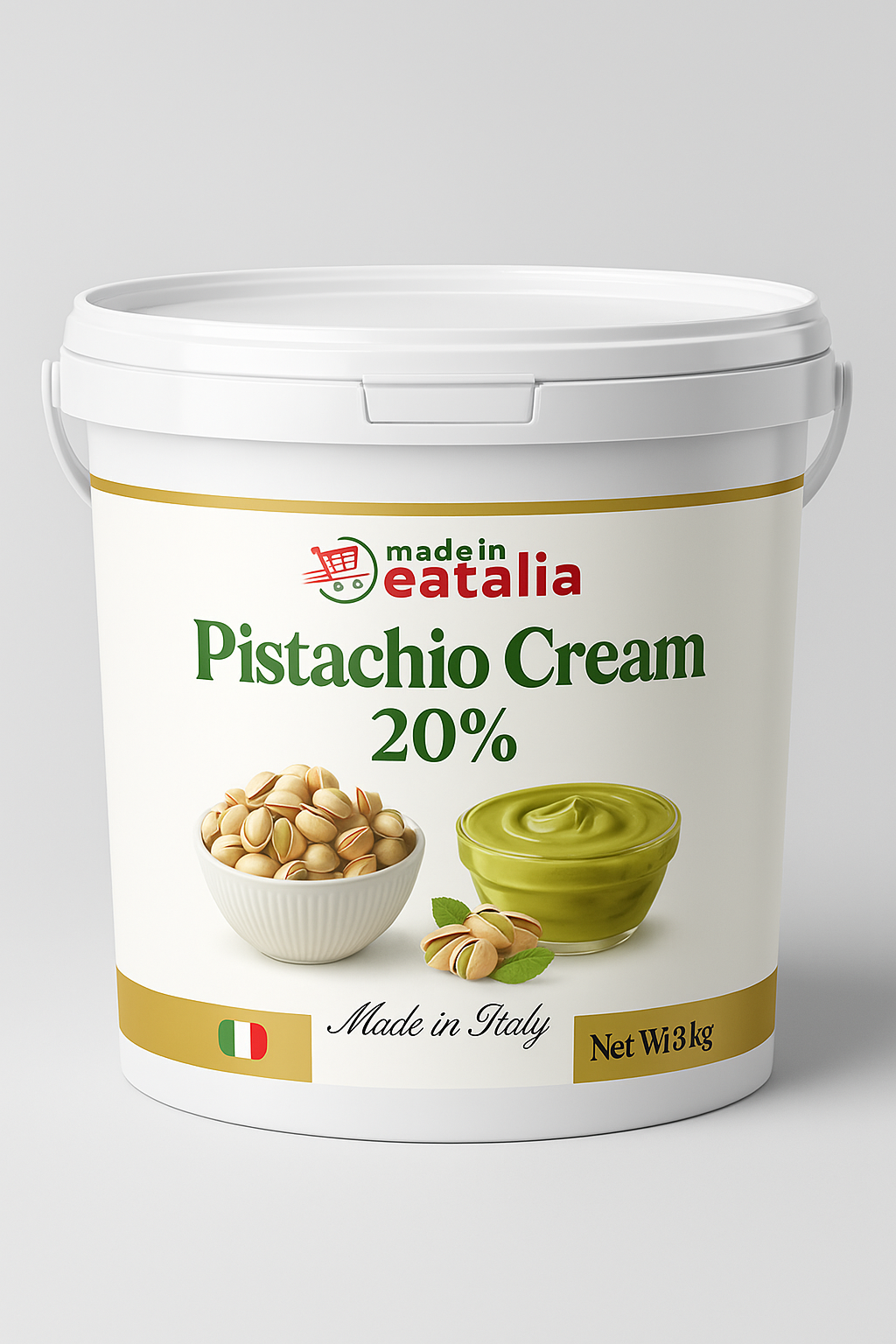Made in Eatalia Pistachio Cream 20% (3 kg bucket)