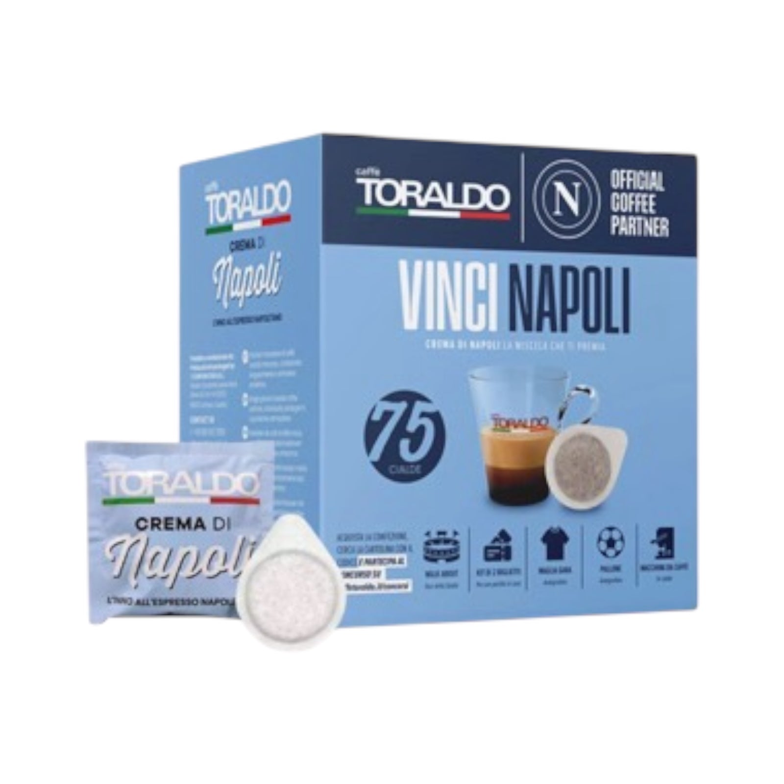 Toraldo Caffe 75 pods / cialde Crema Di Napoli