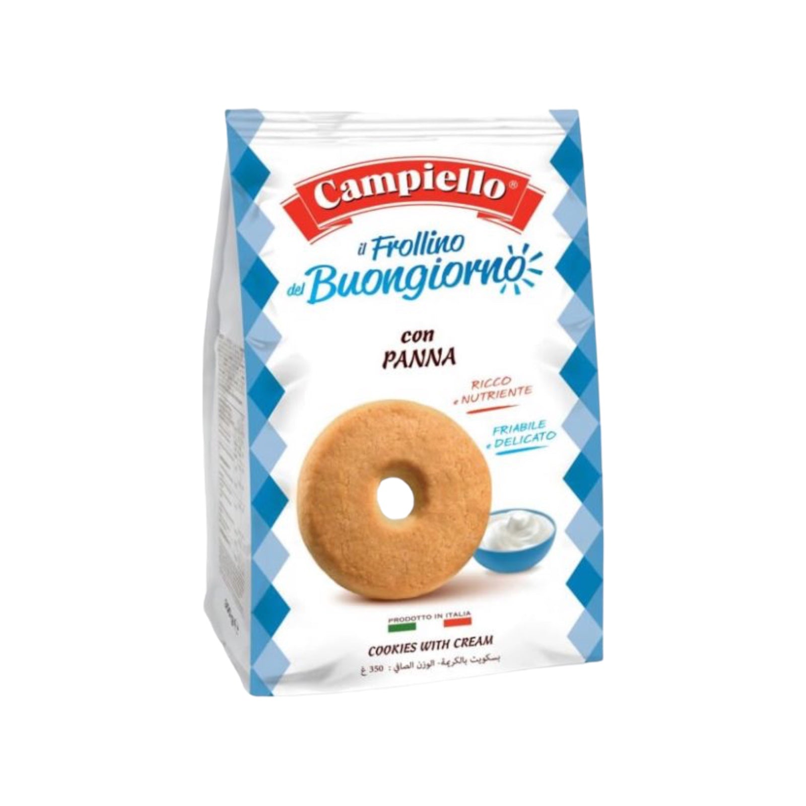 Campiello Frollino del Buongiorno shortbread cookies with Milk Cream12 oz.