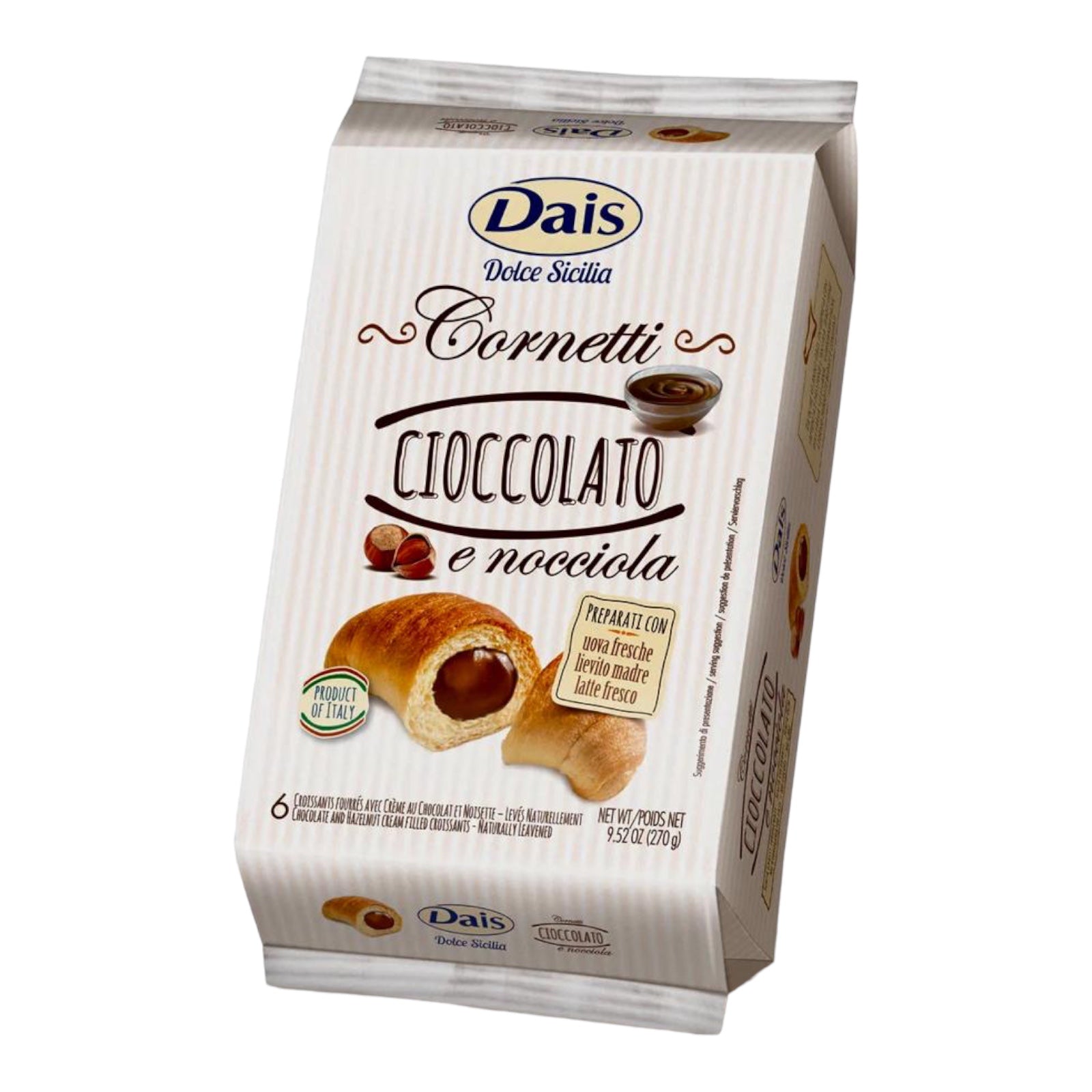 Croissants With Chocolate & Hazelnut Cream 6pcs