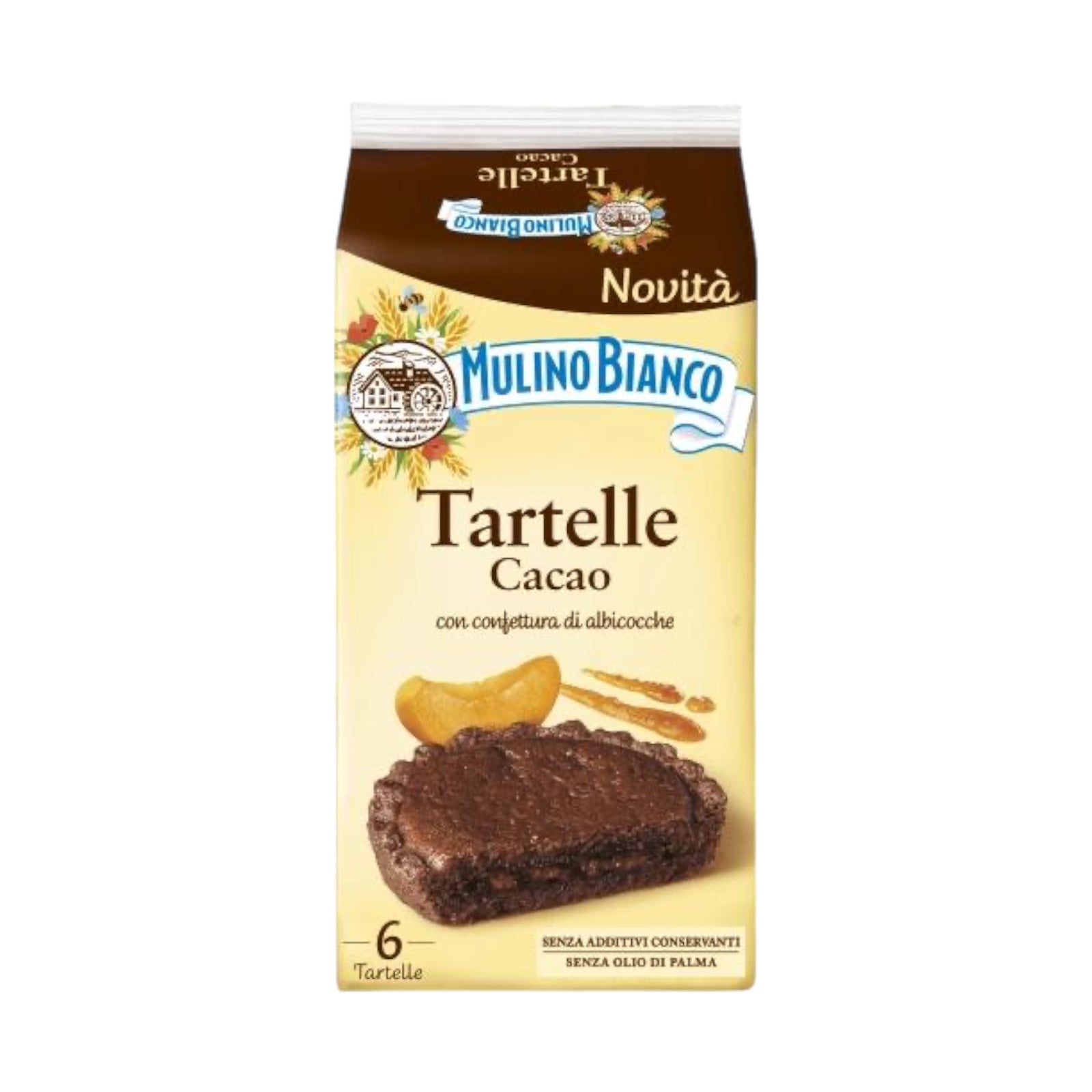 BEST BEFORE DEC/22/23 Mulino Bianco Tartelle Cocoa And Apricot Jam 6 tarts x 288g