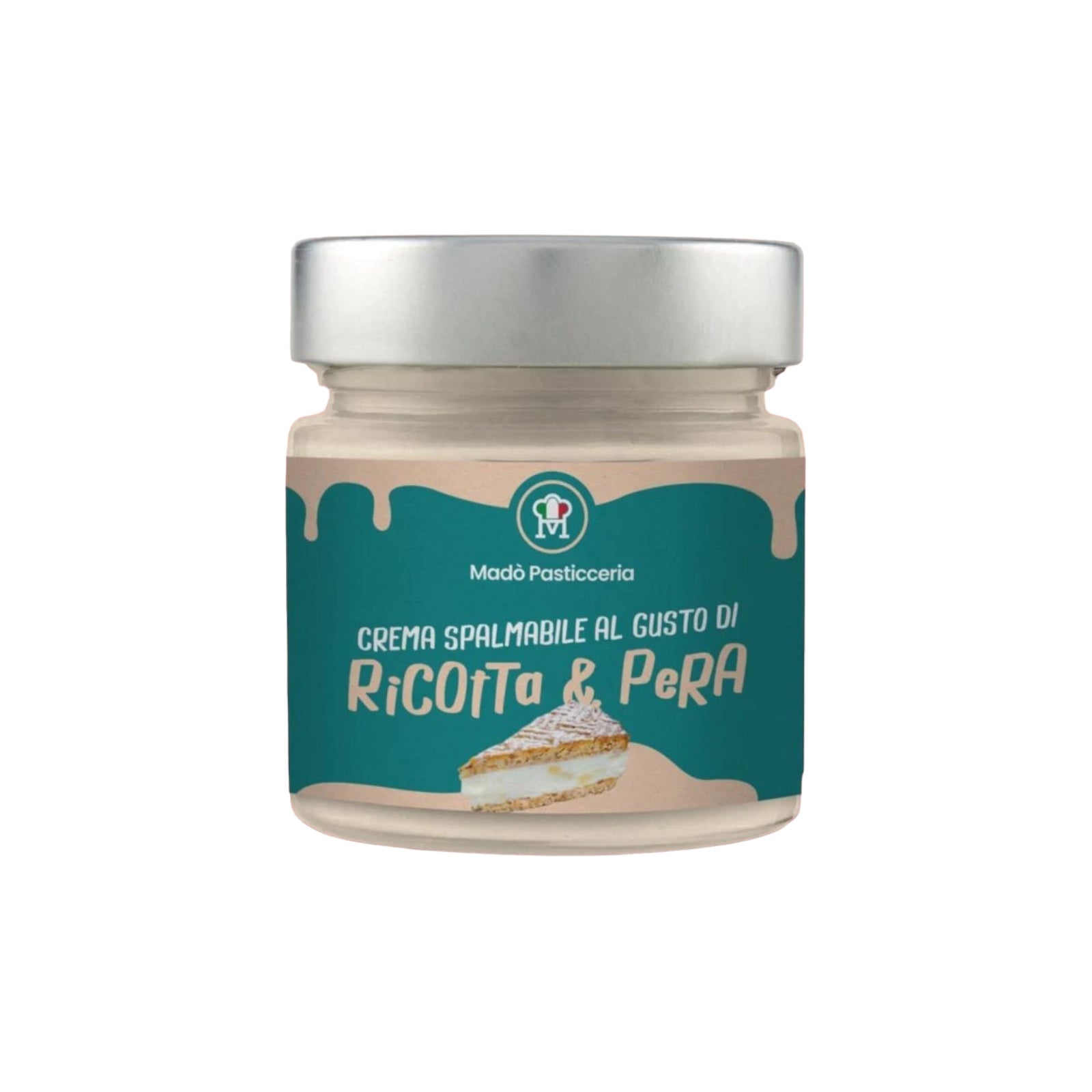 Ricotta and Pear Spreadable Cream by Madó Pasticceria 
Glass jar 200g