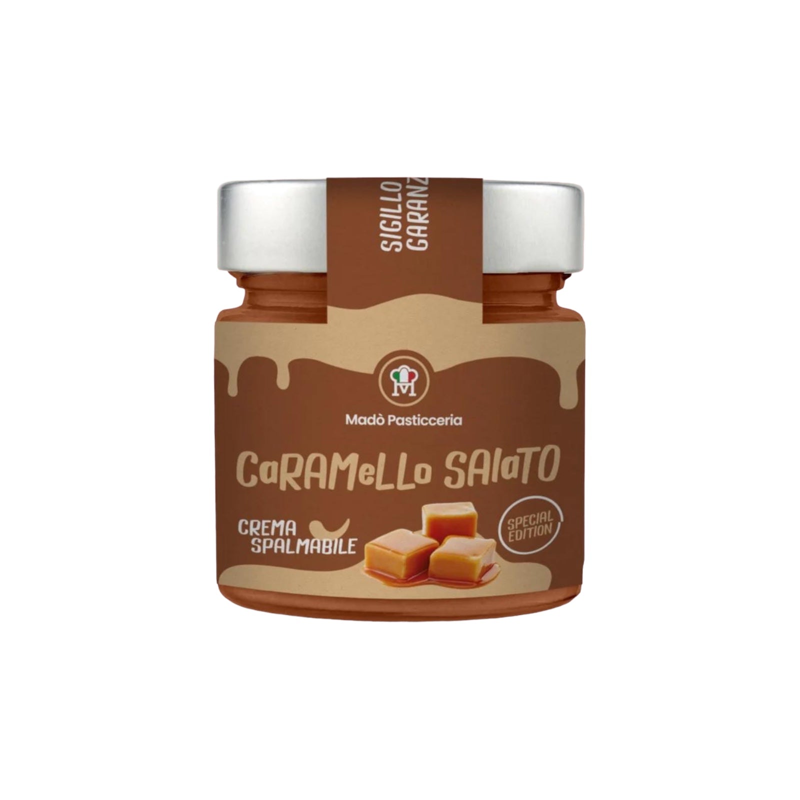 Salted Caramel Spreadable Cream by Madó Pasticceria Glass jar 200g