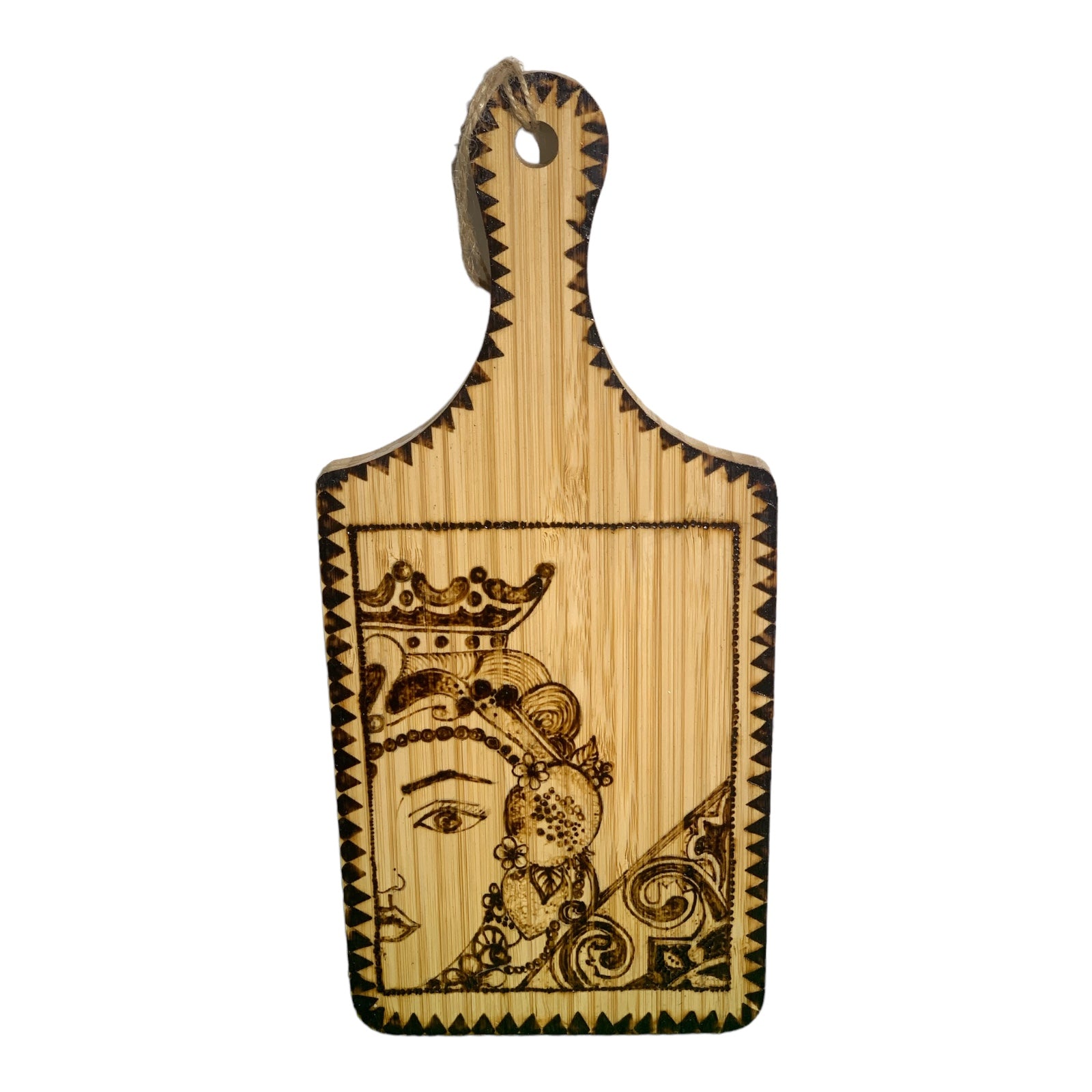 Engraved wooden Board Lady Teste Di Moro Wooden Fired