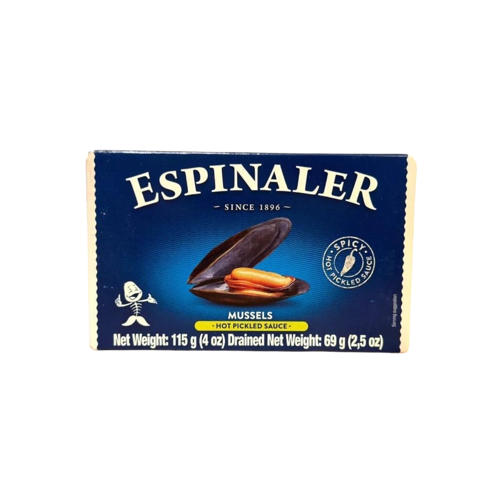 Espinaler Canned Mussels 
Escabeche Spicy (hot pickled sauce )