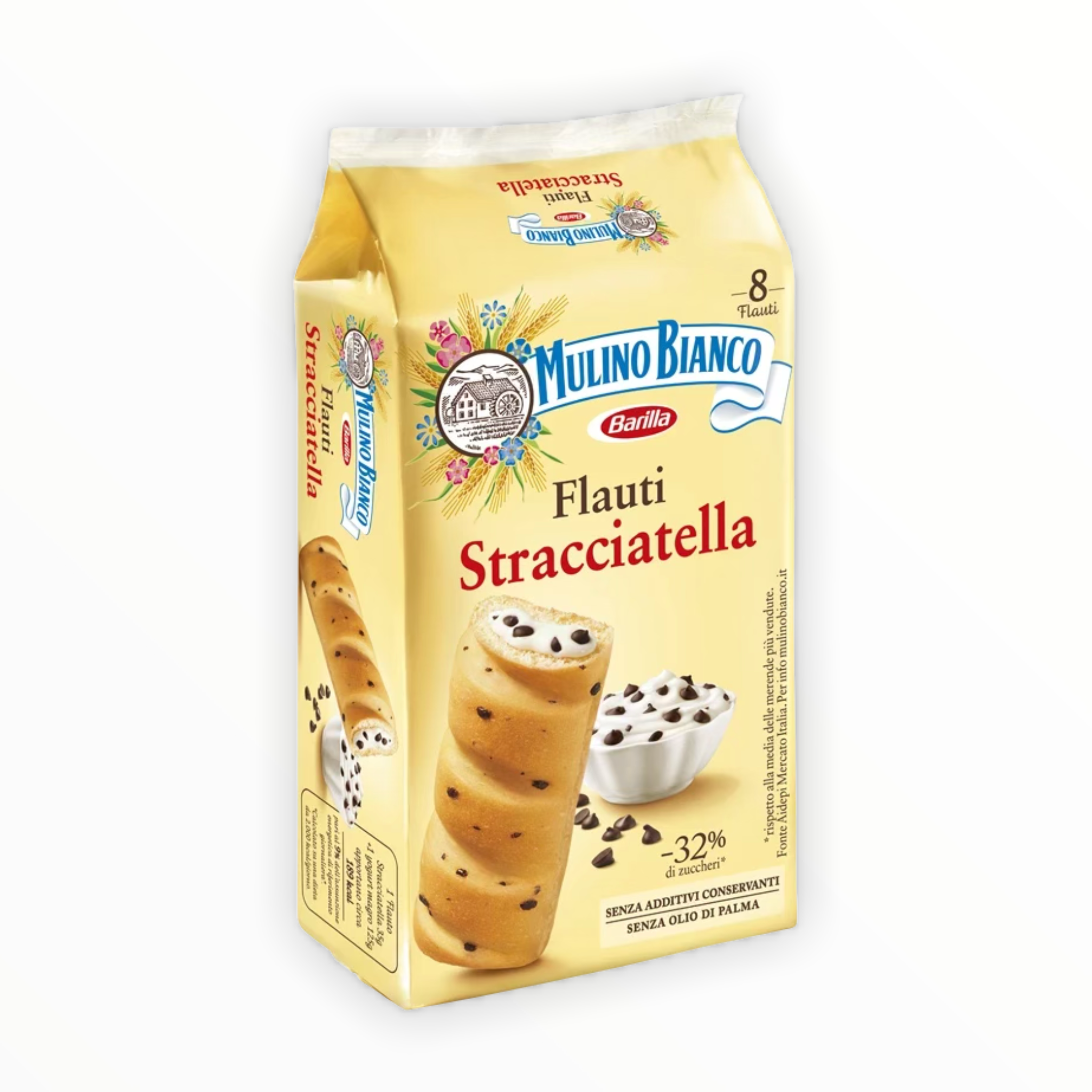 BEST BEFORE JAN/13/25 Mulino Bianco Flauti Stracciatella 280g
