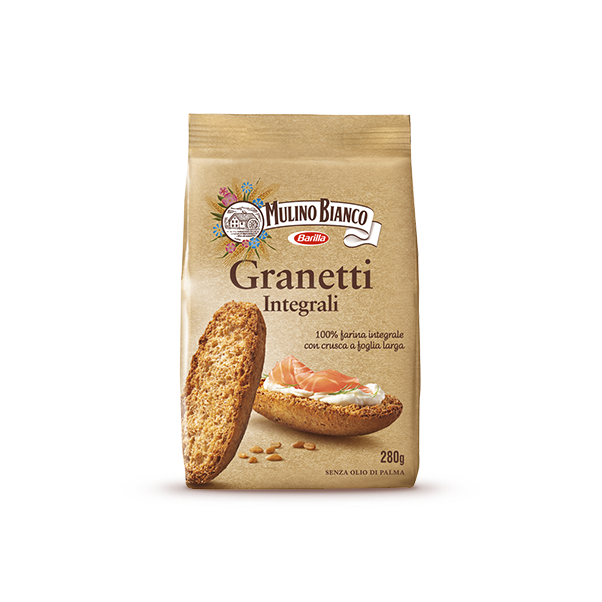 BEST BEFORE JUNE/07/25 Granetti Whole wheat Mulino Bianco 280g
