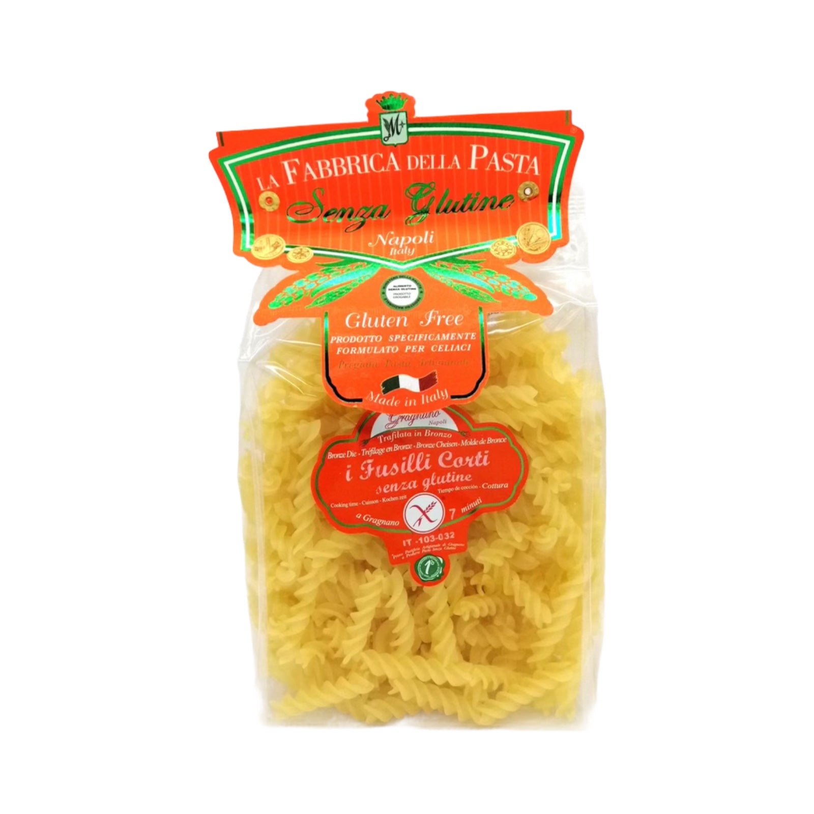 La Fabbrica Della Pasta Fusilli Corti Gluten Free
