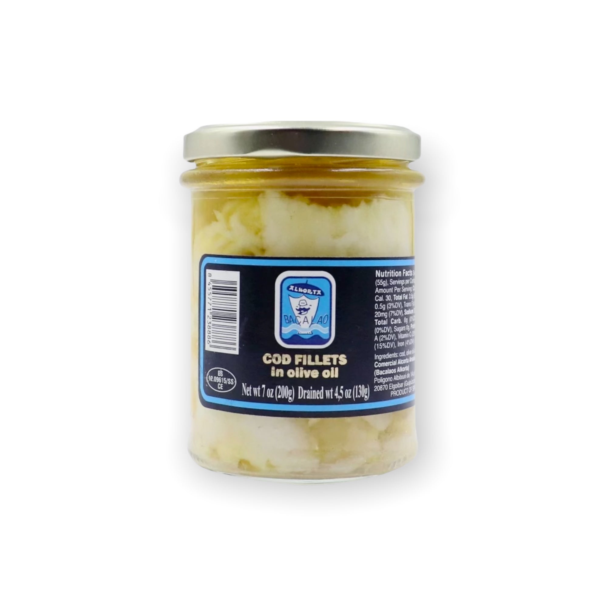 Cod fillets in Olive oil  Alkorta  4.5 oz / 130g