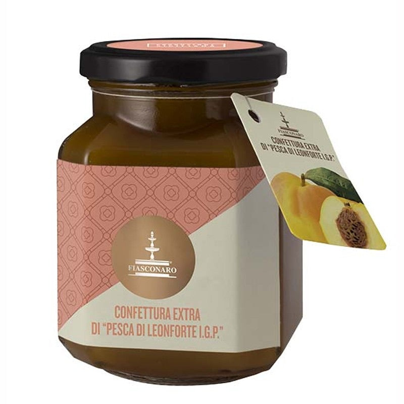 “Pesca di Leonforte P.G.I.” Peaches extra jam 360g by Fiasconaro