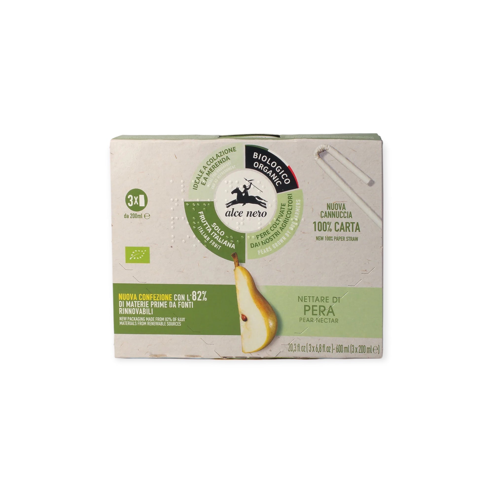 Alce Nero Organic  Nectar Pears (3x200g)