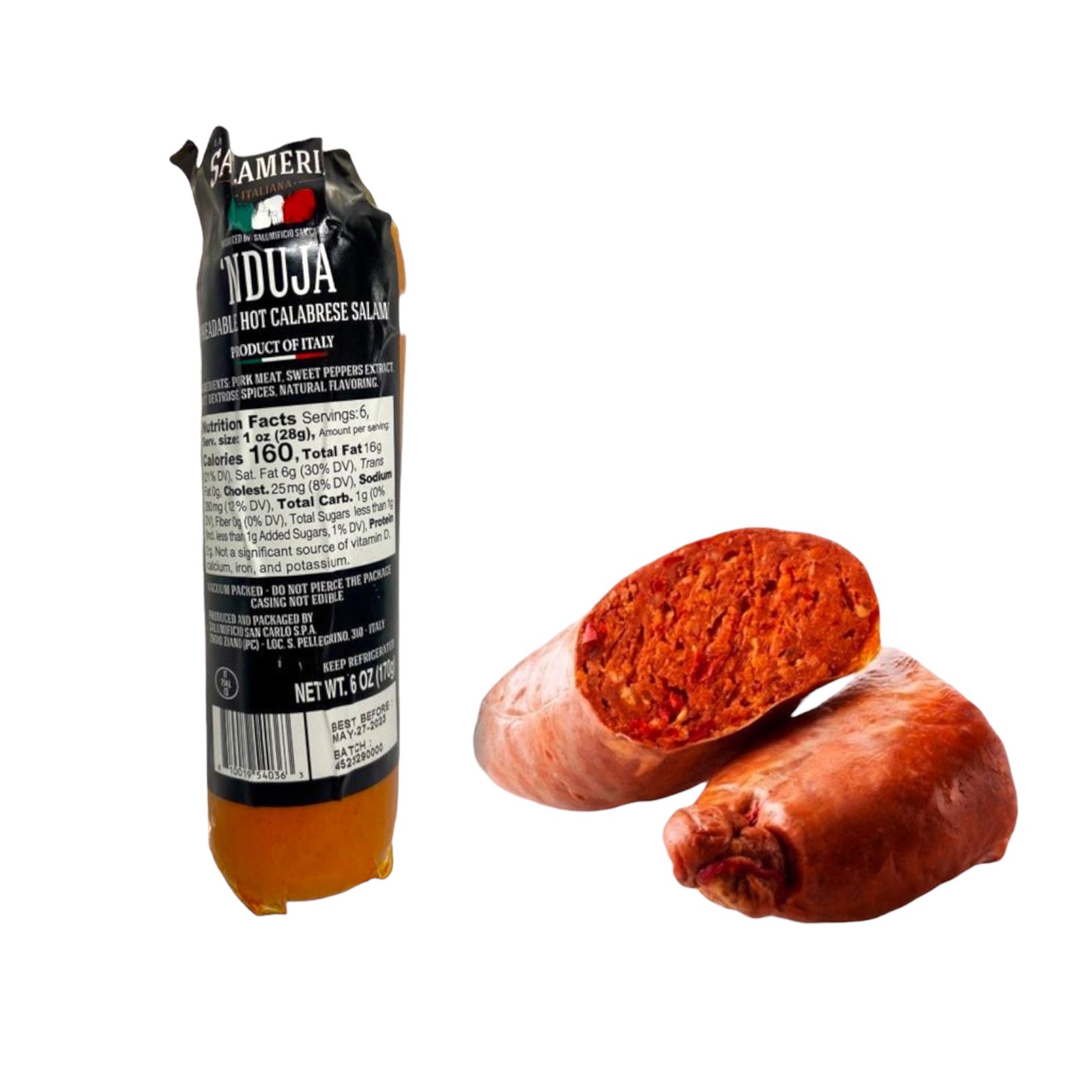 Nduja Spreadable Hot Calabrese Salame 170g