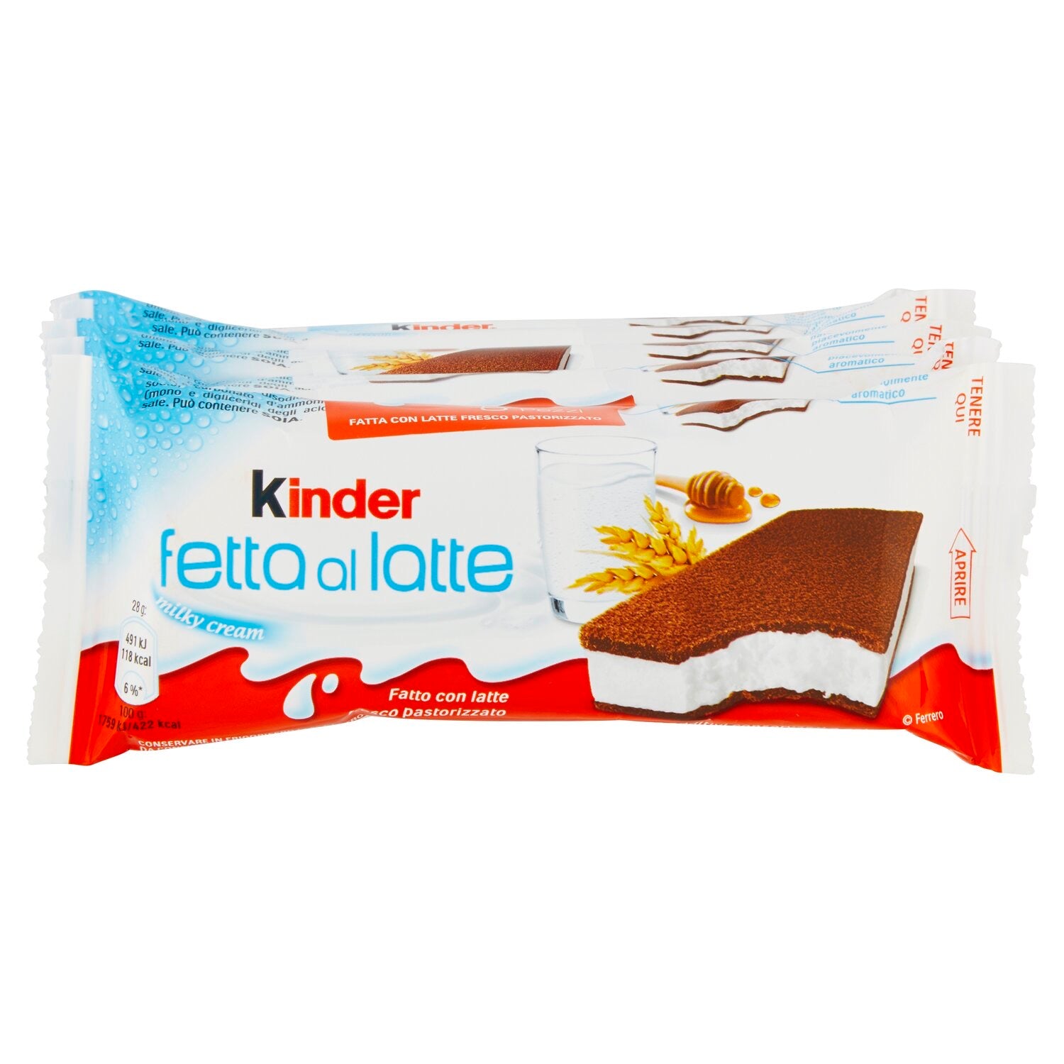 Kinder Fetta al latte 5 snacks