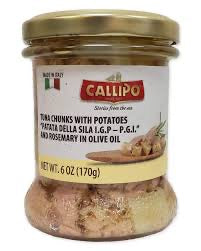 Tuna Chunks with potatoes (from Sila) and rosemary in olive oil Callipo