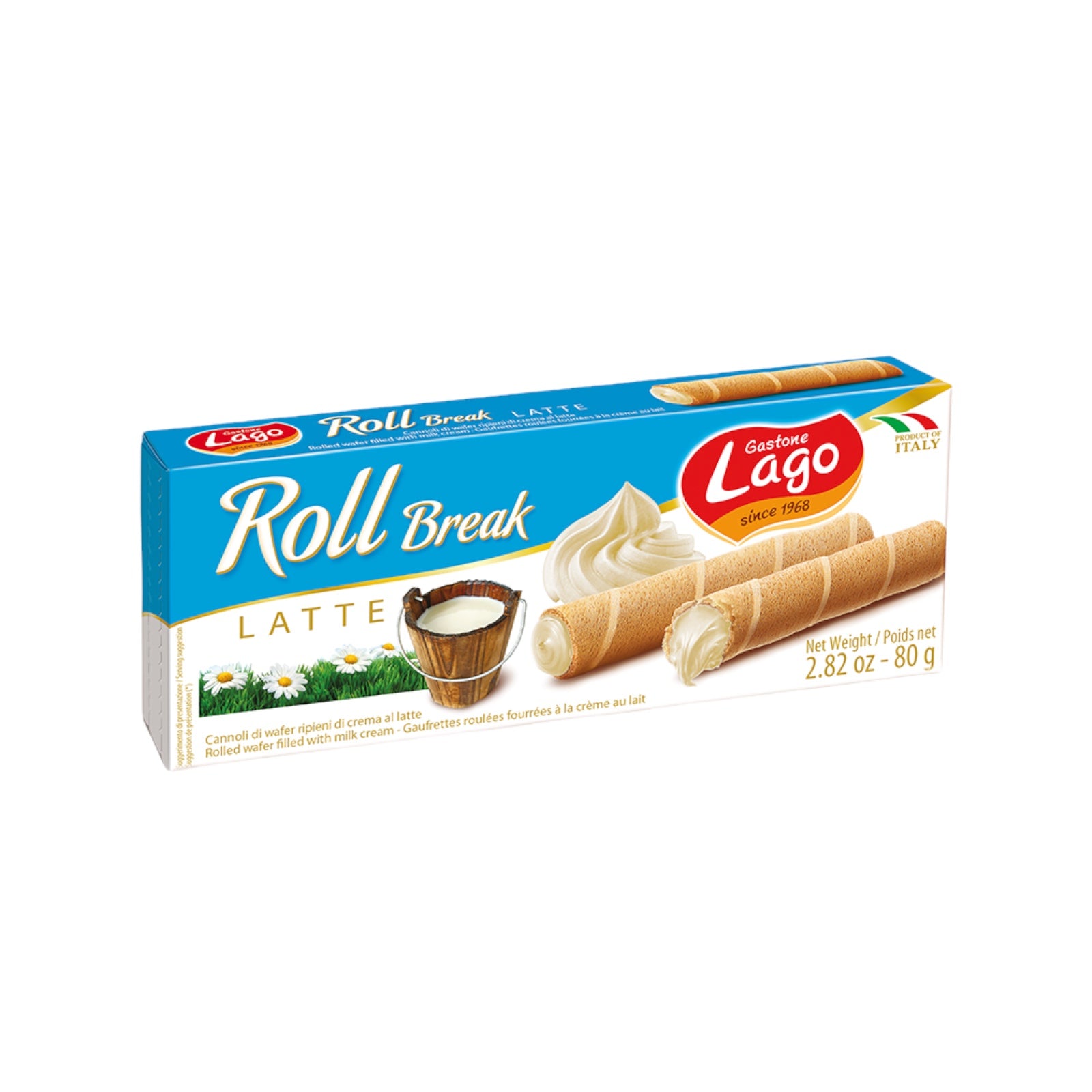 Roll Break Wafer With Milk Cream By Gastone Lago