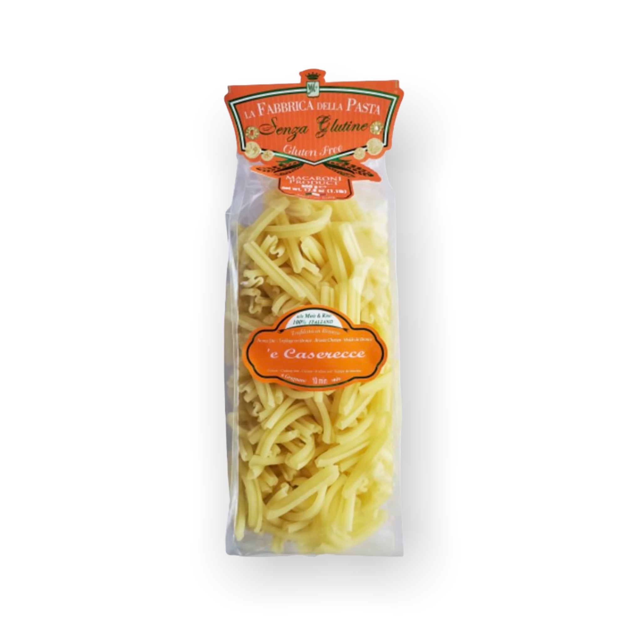 Gluten Free Casarecce (500g)  By La Fabbrica Della Pasta