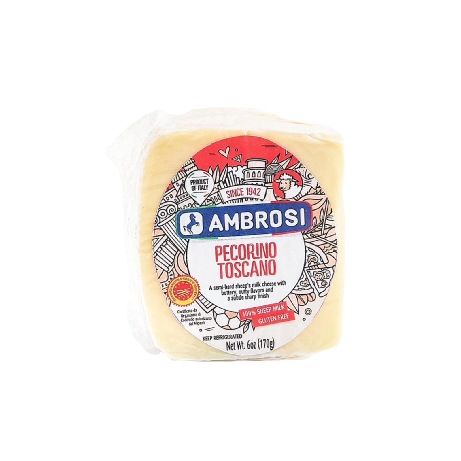 Pecorino Toscano Wedge 6oz. By Ambrosi