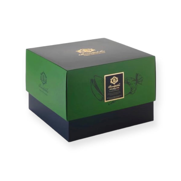 Brontedolci  Pistachio Panettone With a glass Jar Pistachio Cream  1 kg