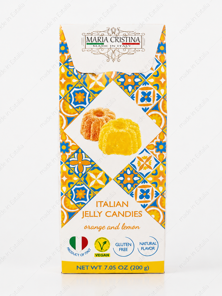 Maria Cristina Italian Jelly Candies Orange & Lemon – Vegan Gluten Free Fruit Jellies