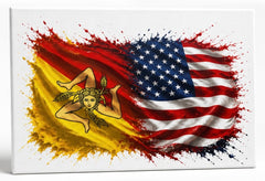 Made in Eatalia Creations – Sicilia & America Canvas 8” x 10”