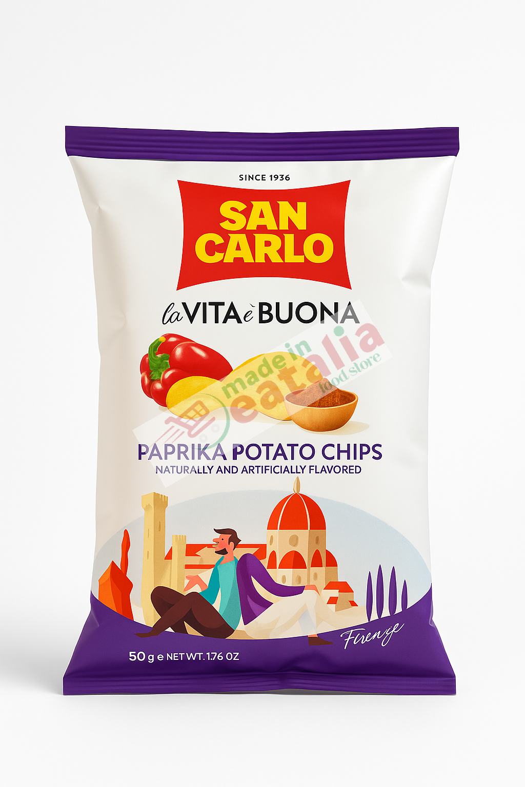 San Carlo Paprika Potato Crisps
50g