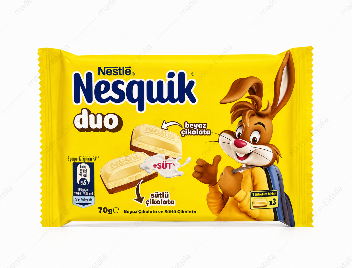 Nestlé Nesquik Duo Chocolate Bars – Milk & White Chocolate Snack Pack