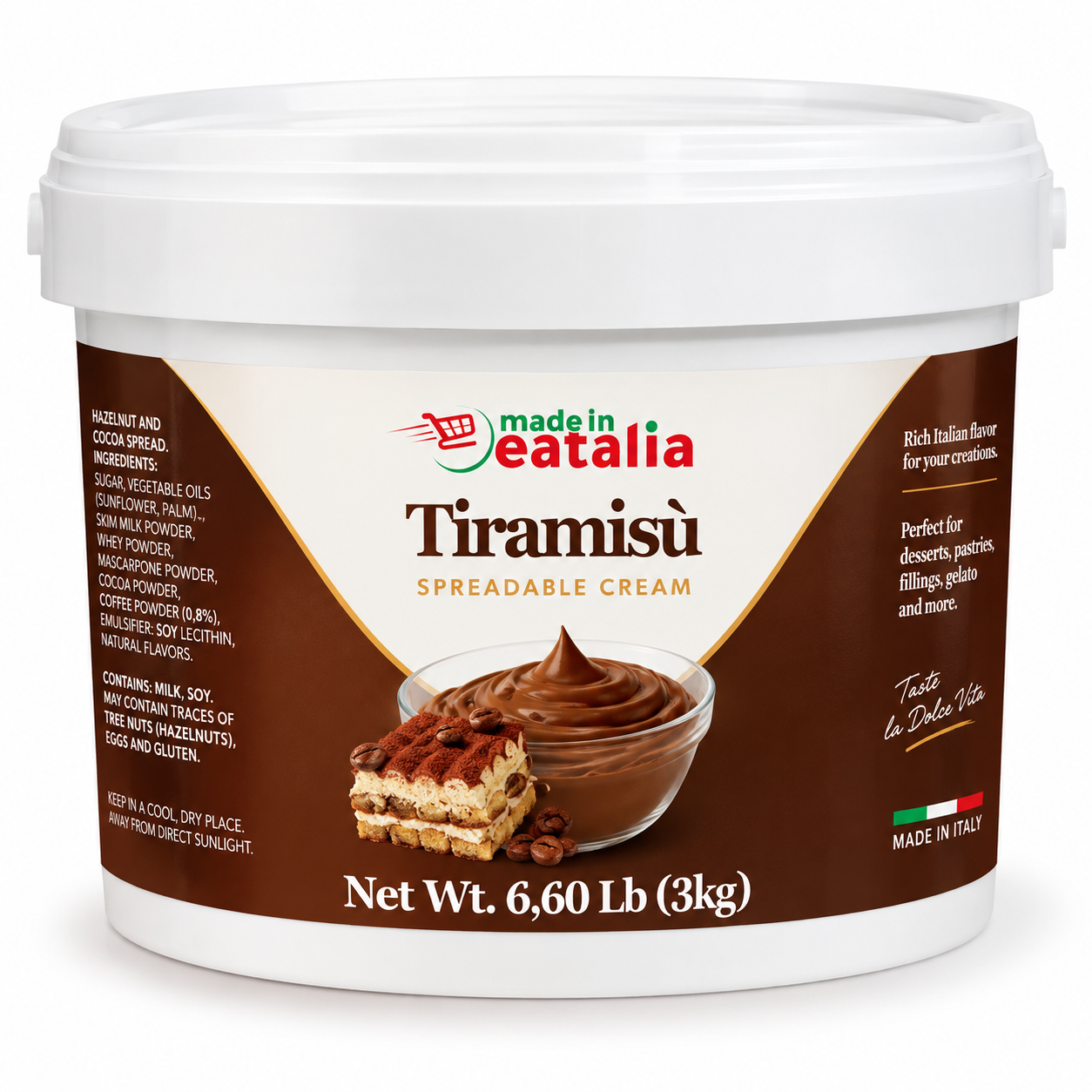 Made in Eatalia Tiramisù Spreadable Cream – 3kg