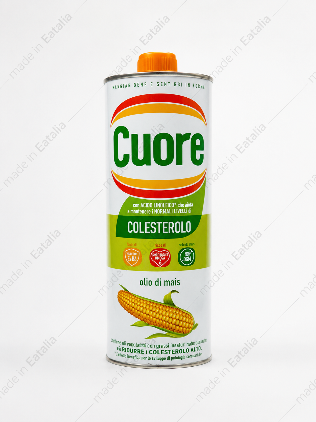 Cuore Corn Oil – Italian Cholesterol-Friendly Corn Oil (Olio di Mais) 1L