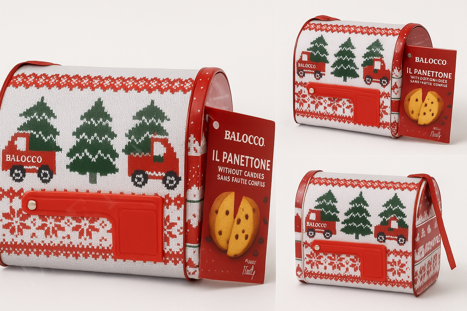 Balocco Mini Panettone Without Candied Santa’s Mailbox Tin 80g