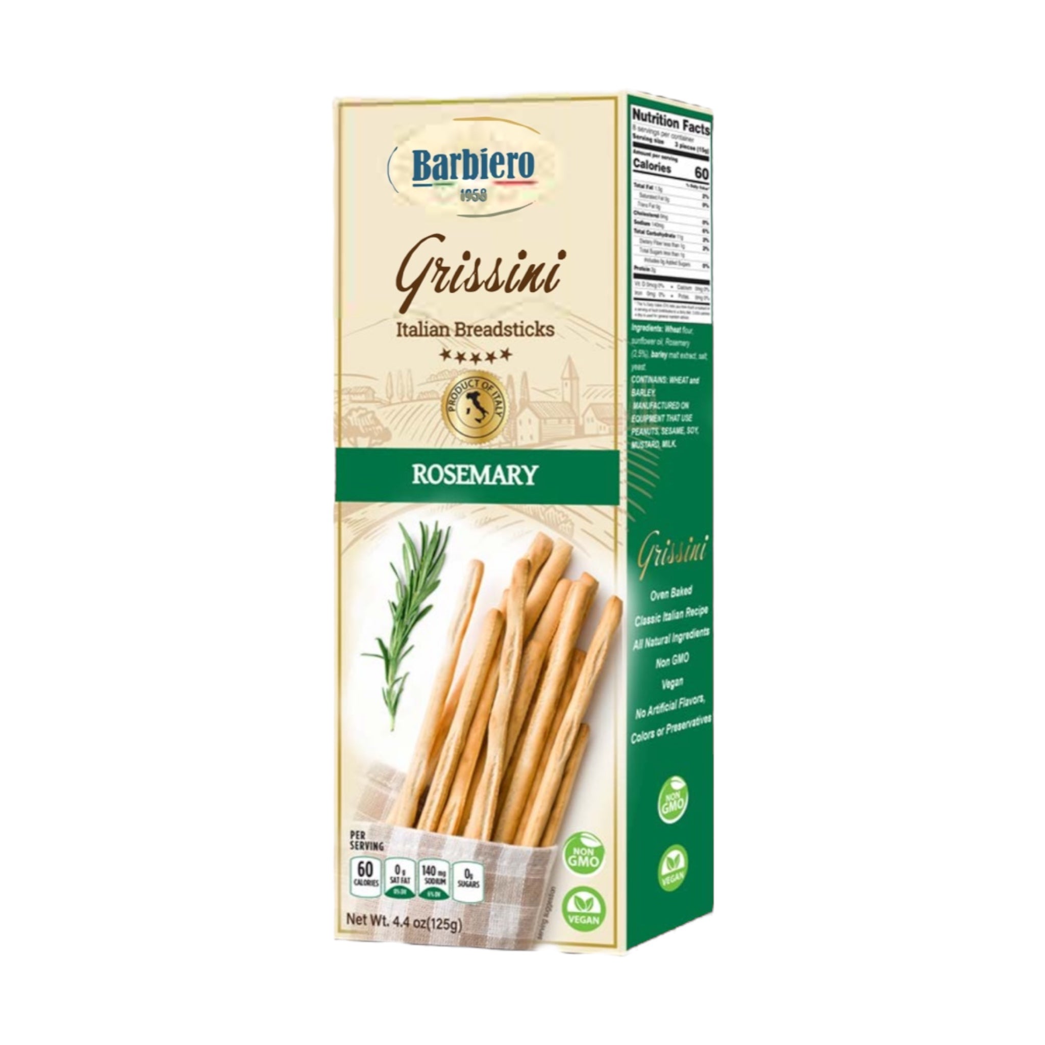 Barbiero Grissini Italian Breadsticks Rosemary 125g