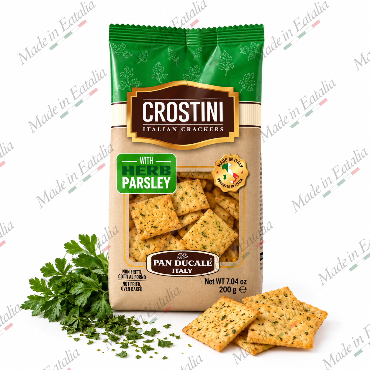 Pan Ducale Crostini Italian Crackers with Herb & Parsley 7.04 oz