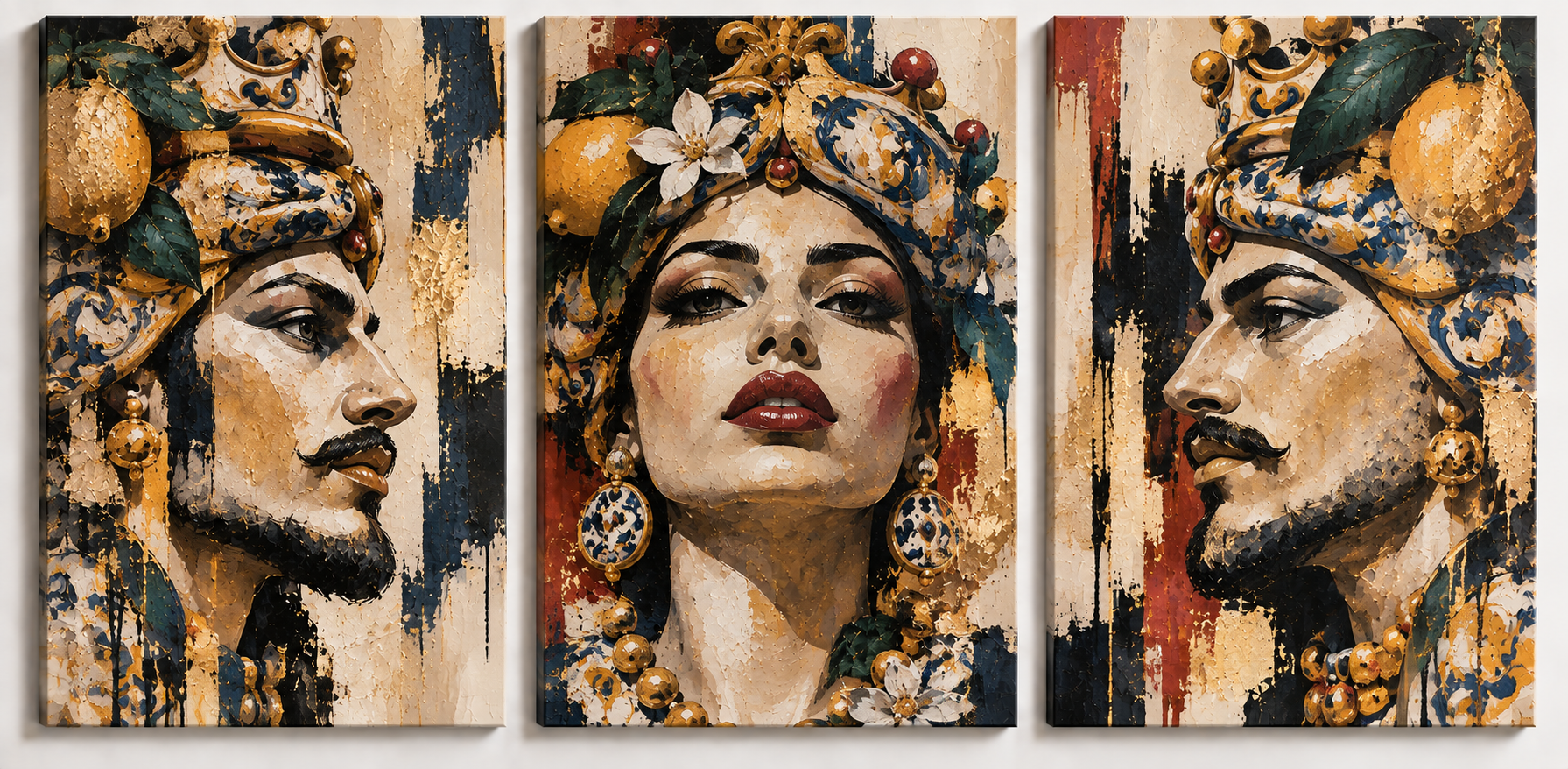 Teste di Moro – 3-Piece Canvas Set 8x10