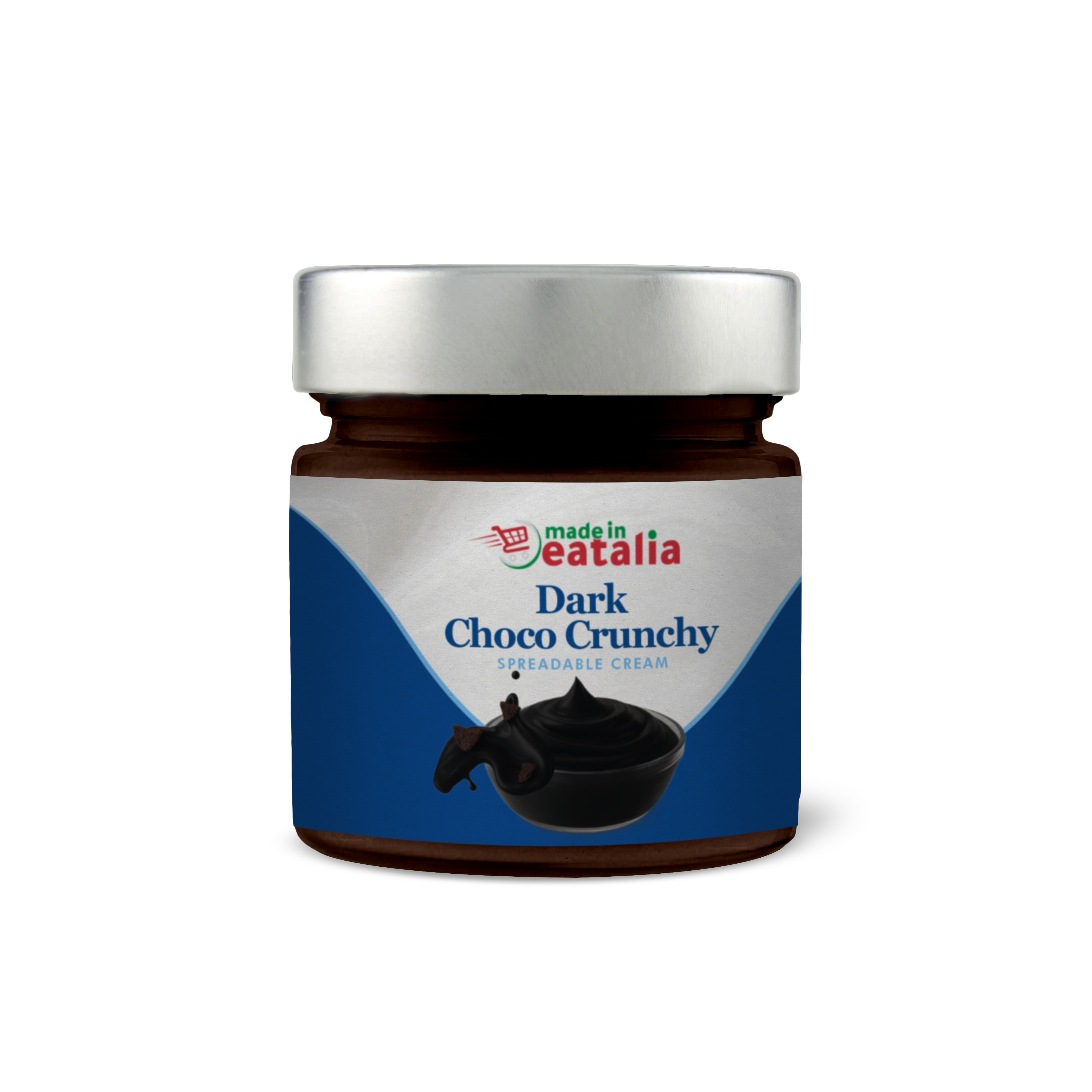 Dark Choco Crunchy – Crunchy Dark Chocolate Spread 200g by Made in Eatalia