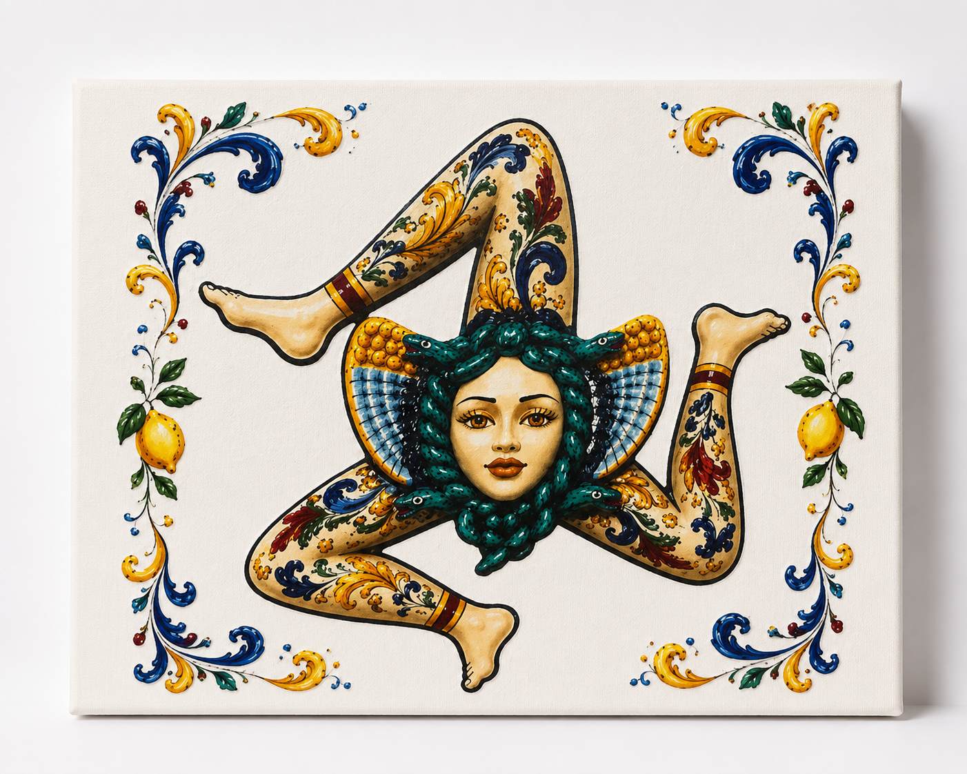 Sicilian Trinacria Canvas Wall Art – 8” x 10”