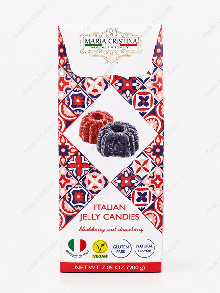 Maria Cristina Italian Jelly Candies Blackberry & Strawberry – Vegan Gluten Free Fruit Jellies