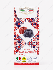 Maria Cristina Italian Jelly Candies Blackberry & Strawberry – Vegan Gluten Free Fruit Jellies