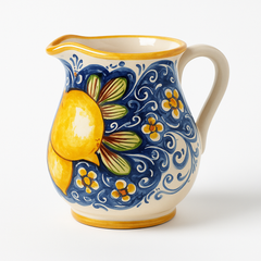 Caltagirone Ceramic Pitcher – Lemon Design 17cm