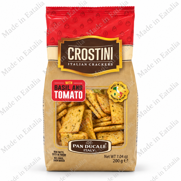 Pan Ducale Crostini with Basil & Tomato – 7.04 oz (200 g)