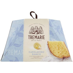 Tre Marie: "Capolavoro Bianco" Christmas cake,  26.4 Ounces (750g) Package [ Italian Import ]