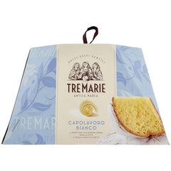 Tre Marie: "Capolavoro Bianco" Christmas cake,  26.4 Ounces (750g) Package [ Italian Import ]