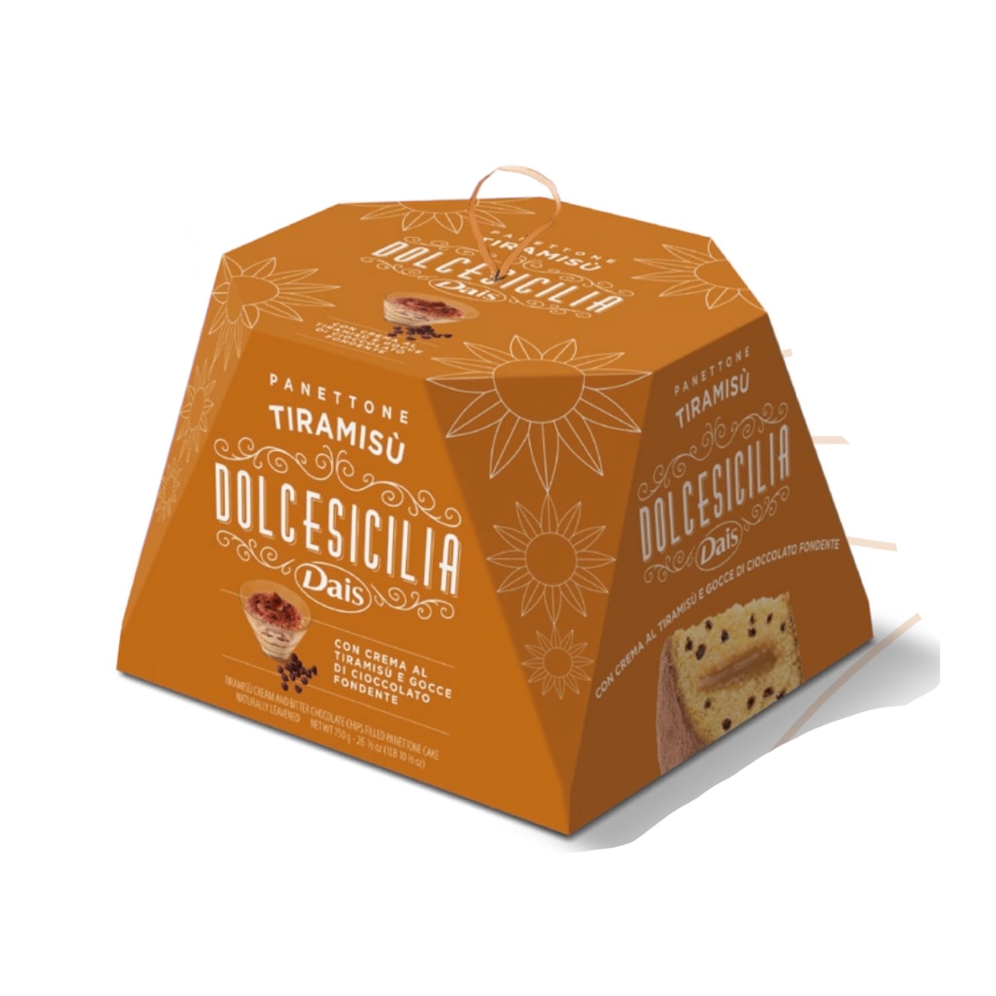 Panettone Tiramisu With Tiramisu Cream And Dark Chocolate Chips 750g by Dais