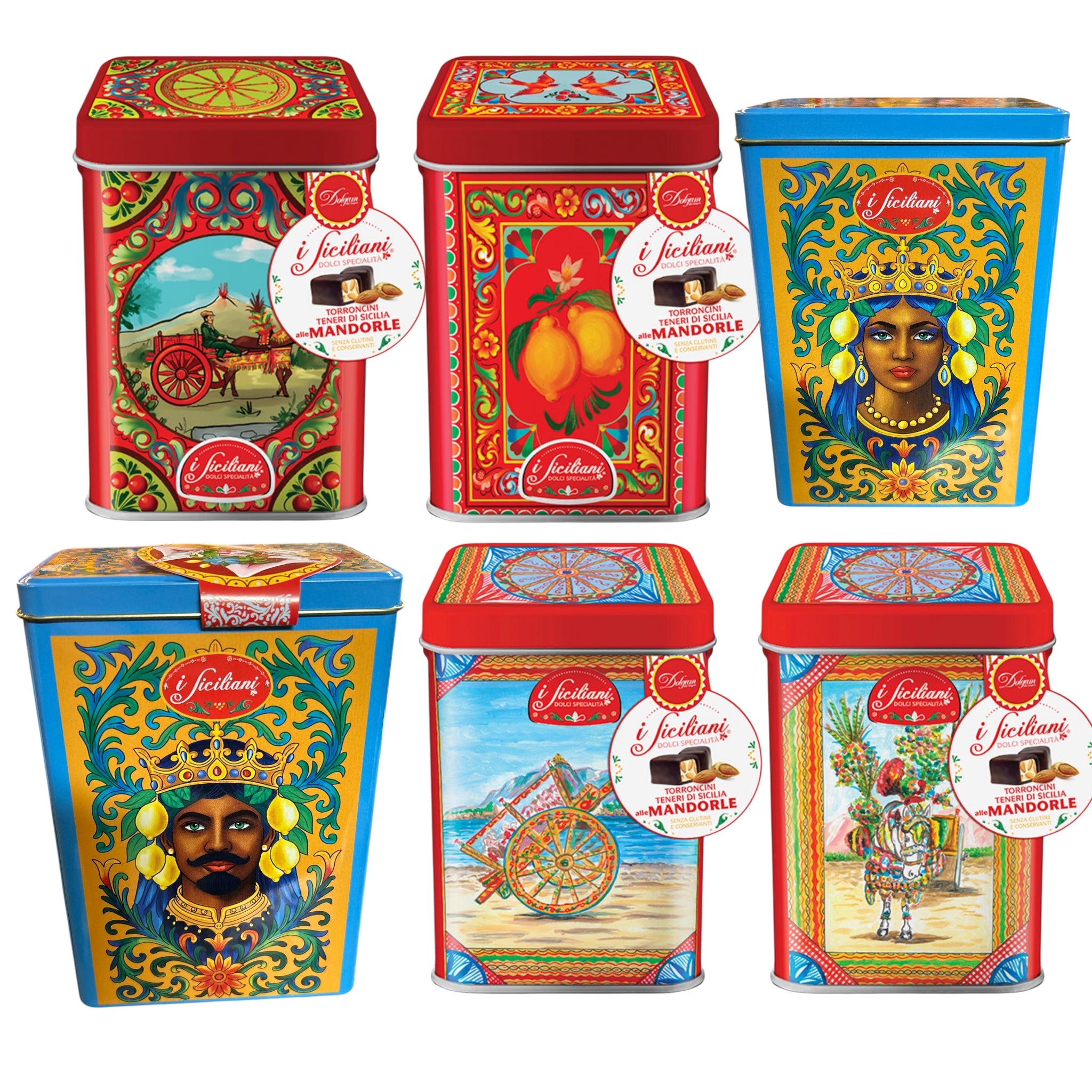 Sicilian Collectible Nougat Tin – 250g- 8,8 oz Random Style Sent