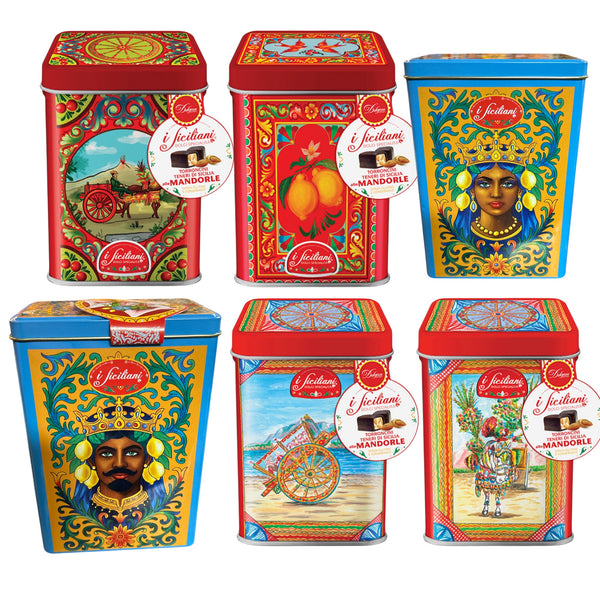 Sicilian Collectible Nougat Tin – 250g- 8,8 oz Random Style Sent