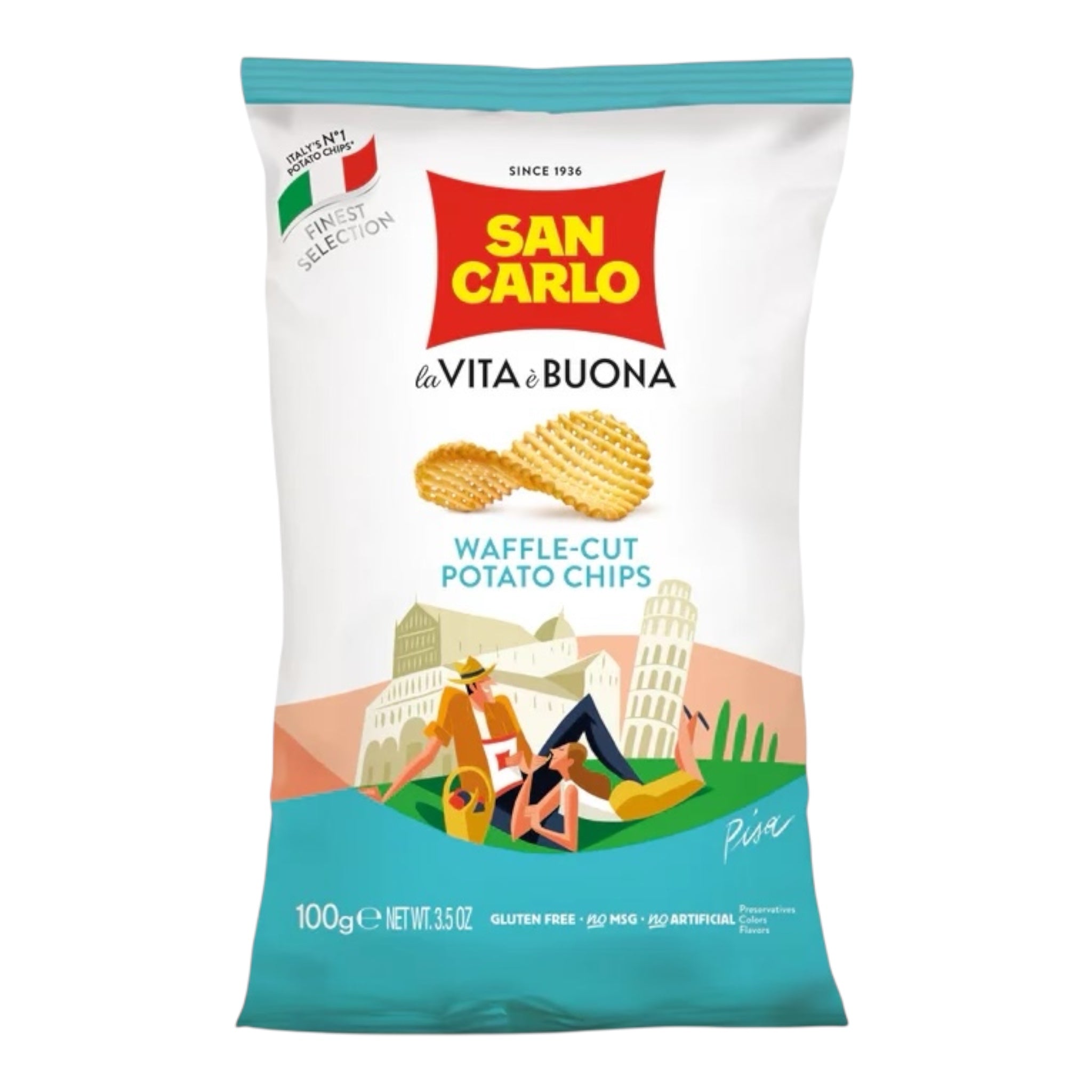 San Carlo Potato Chips Waffle Cut Chips 100g