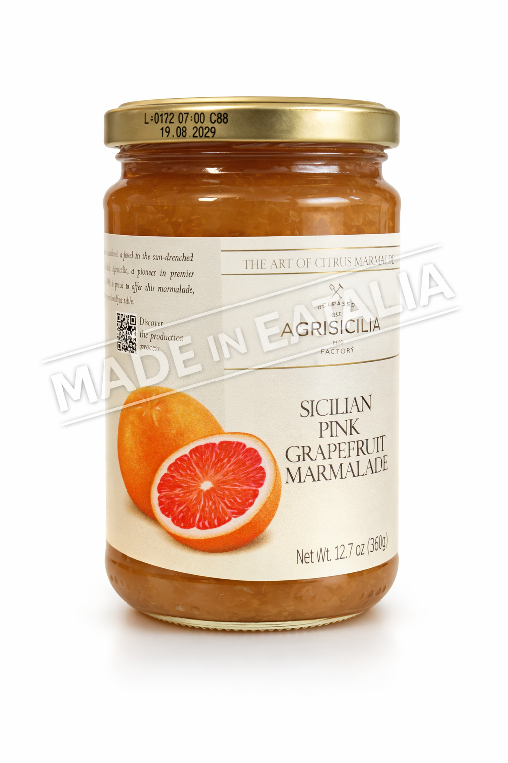 Sicilian Pink Grapefruit Marmalade 12.7oz -360g – Agrisicilia