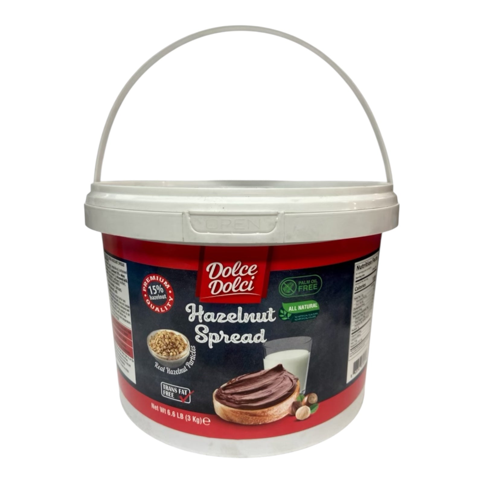 Dolce Dolcì Hazelnut Spread With Real Crunchy Particles Bucket 3kg